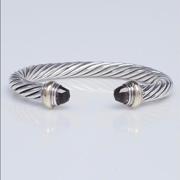 David YURMAN  Classic Smokey quartz cuff bracelet. - Picture 7 of 8